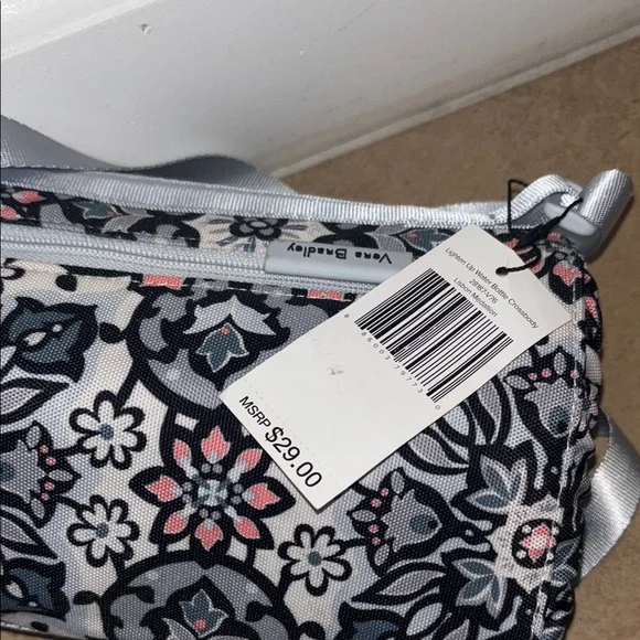 NWT Vera Bradley Floral Crossbody Bag - Gray - Picture 6 of 6